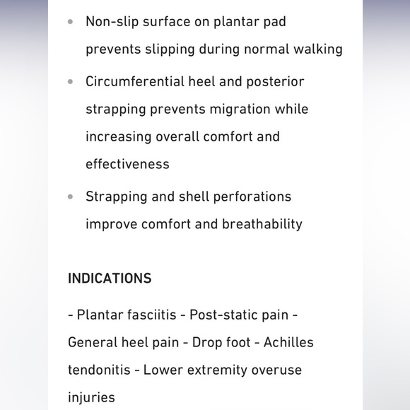 Ossur dorsal night splint foot brace - Picture 3 of 10